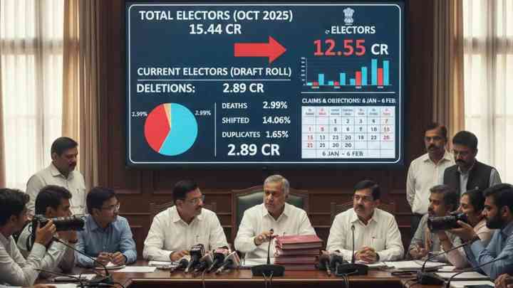 यूपी में SIR के बाद पहला ड्राफ्ट रोल जारी: 2.89 करोड़ मतदाताओं के नाम कटे