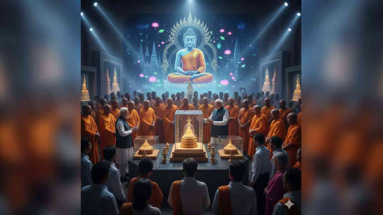 'द लाइट एंड द लोटस':  मोदी ने भगवान बुद्ध के पवित्र पिपरहवा अवशेषों की प्रदर्शनी का किया उद्घाटन