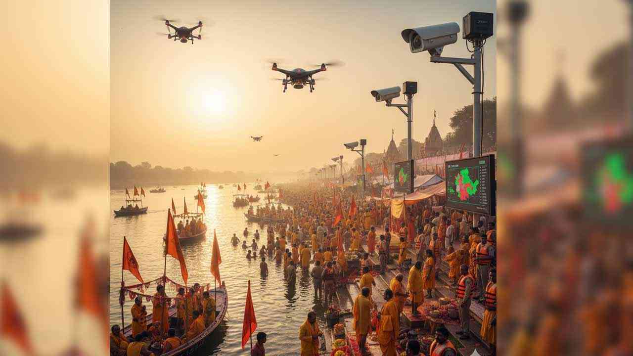 प्रयागराज माघ मेला: बसंत पंचमी स्नान पर सुरक्षा का महाकवच, AI कैमरों से निगरानी, रूट डायवर्ज़न लागू