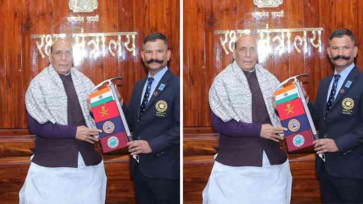 रक्षामंत्री राजनाथ सिंह ने माउंट एकोंकागुआ अभियान को झंडी दिखाकर किया रवाना