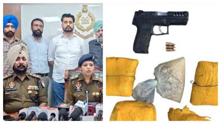 फरीदकोट में 4.8 किलोग्राम हेरोइन और पिस्तौल के साथ 6 लोग गिरफ़्तार, 1 पिस्तौल, 3 ज़िंदा कारतूस बरामद