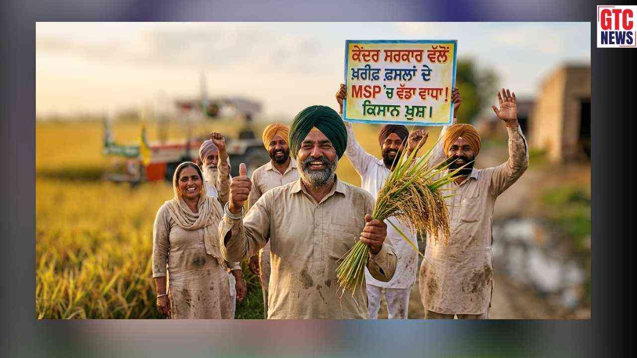 ਕਿਸਾਨਾਂ ਲਈ ਵੱਡੀ ਖੁਸ਼ਖਬਰੀ! ਕੇਂਦਰ ਸਰਕਾਰ ਨੇ ਖਰੀਫ਼ ਫਸਲਾਂ ਦੇ MSP ‘ਚ ਕੀਤਾ ਵਾਧਾ